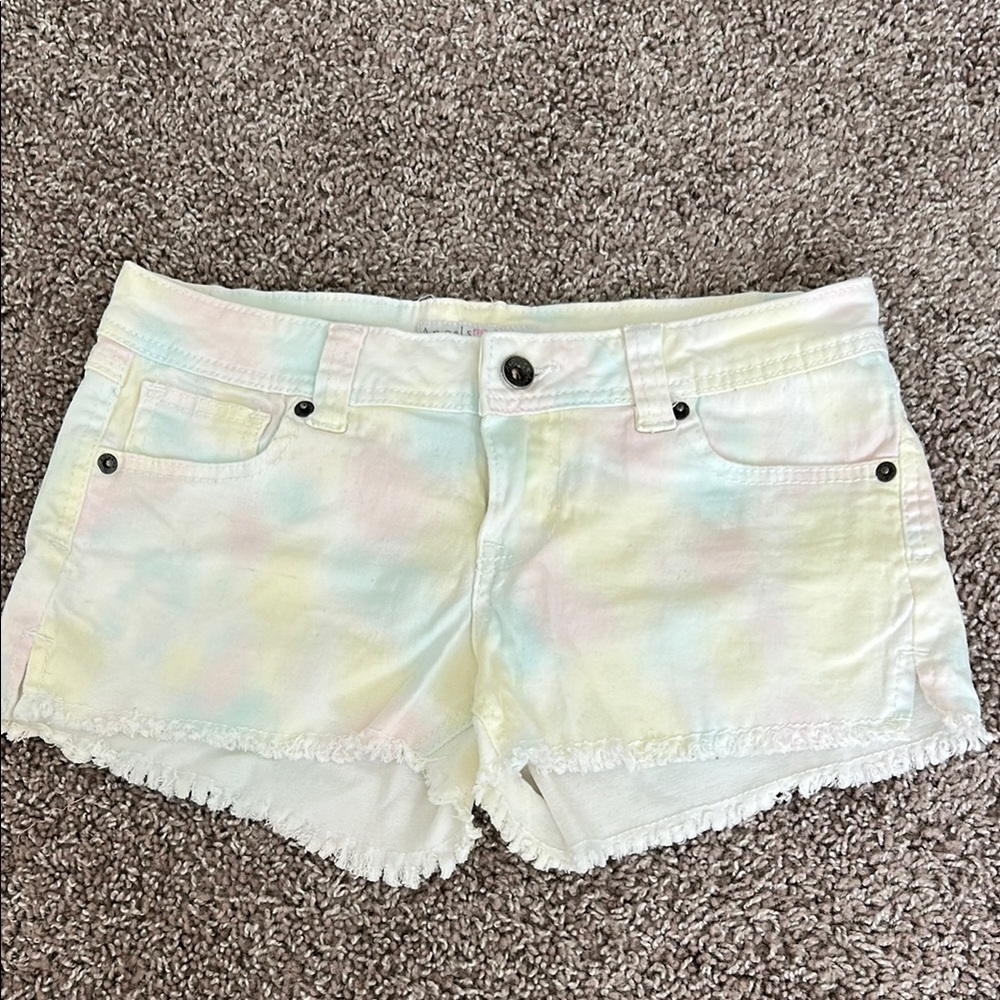 Pastel Tie-Dye low rise Shorts
